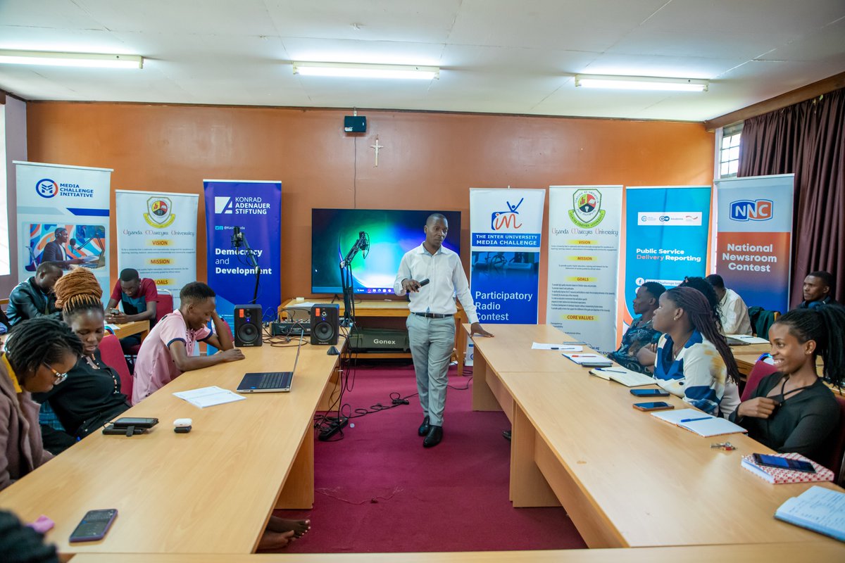 Earlier today, we kicked off our annual Inter-University Media Challenge at Uganda Martyrs University, Nkozi (@umunkozi) with the youth participatory radio training conducted by our very own @KakemboAli4 . The #MCIMobileNewsroom is in partnership with @KasUganda, @dw_akademie,…