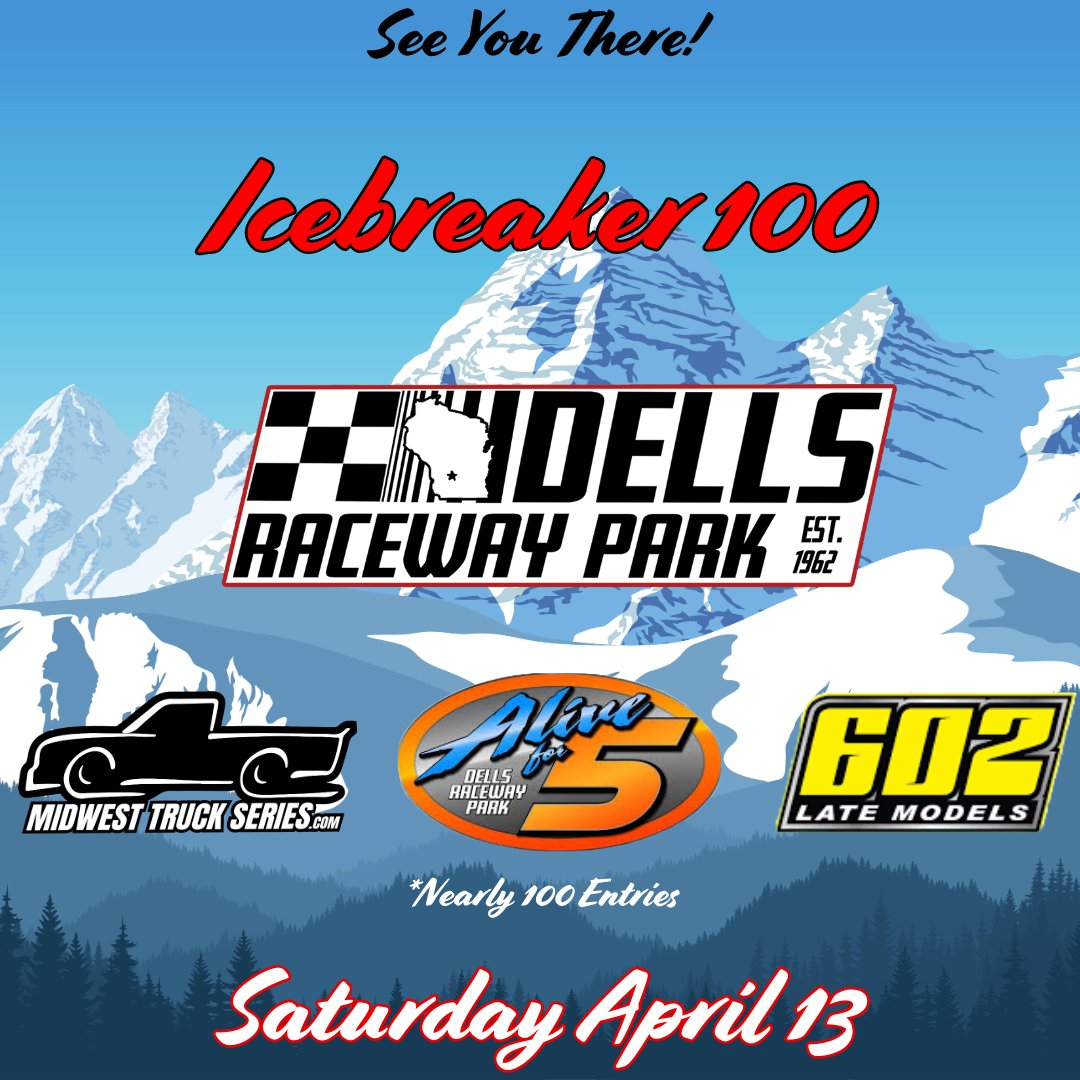 Need plans? We got you covered! See ya April 13 at @dellsracewaypa1 for the first asphalt race of the year & it's huge! With nearly 100 entries, this is can't miss action! @MWTruckSeries will be truckin'! 602 Outlaws will do battle! 
#racing #shorttrackracing #racecars #racetrack