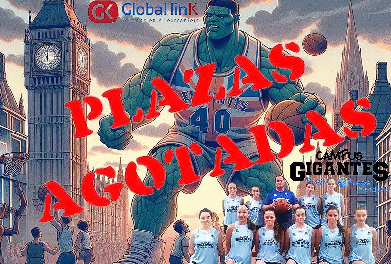 ¡Emoción total! 

🌟 Las plazas para el Campus Gigantes NOTTINGHAM Inglaterra se han llenado rápidamente. 

Un auténtico éxito de CONVOCATORIA🏀✨ 

- Semana 1: 2 al 16 de julio 
- Semana 2: 16 al 30 de julio 

campusgigantes.com/english-basket…

#CampusGigantes #JuntosGigantes