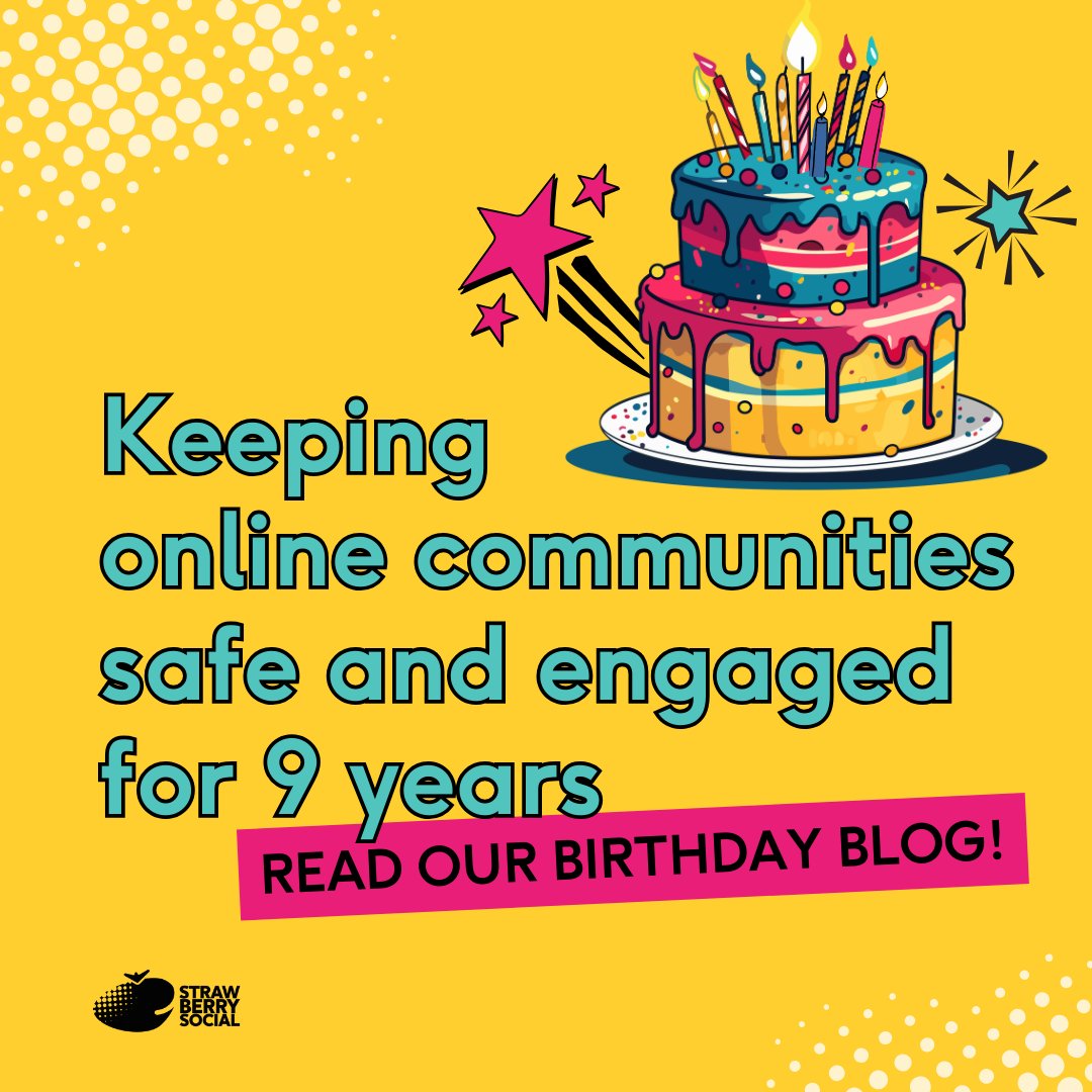 🎉 Celebrating 9 years of keeping online spaces safe with StrawberrySocial! From supporting incredible organisations like @samaritans and @RNIB, to being recognised for our Grenfell Tower Disaster response, thank you for being part of our journey! 🙏 strawberrysocial.com/happy-birthday…