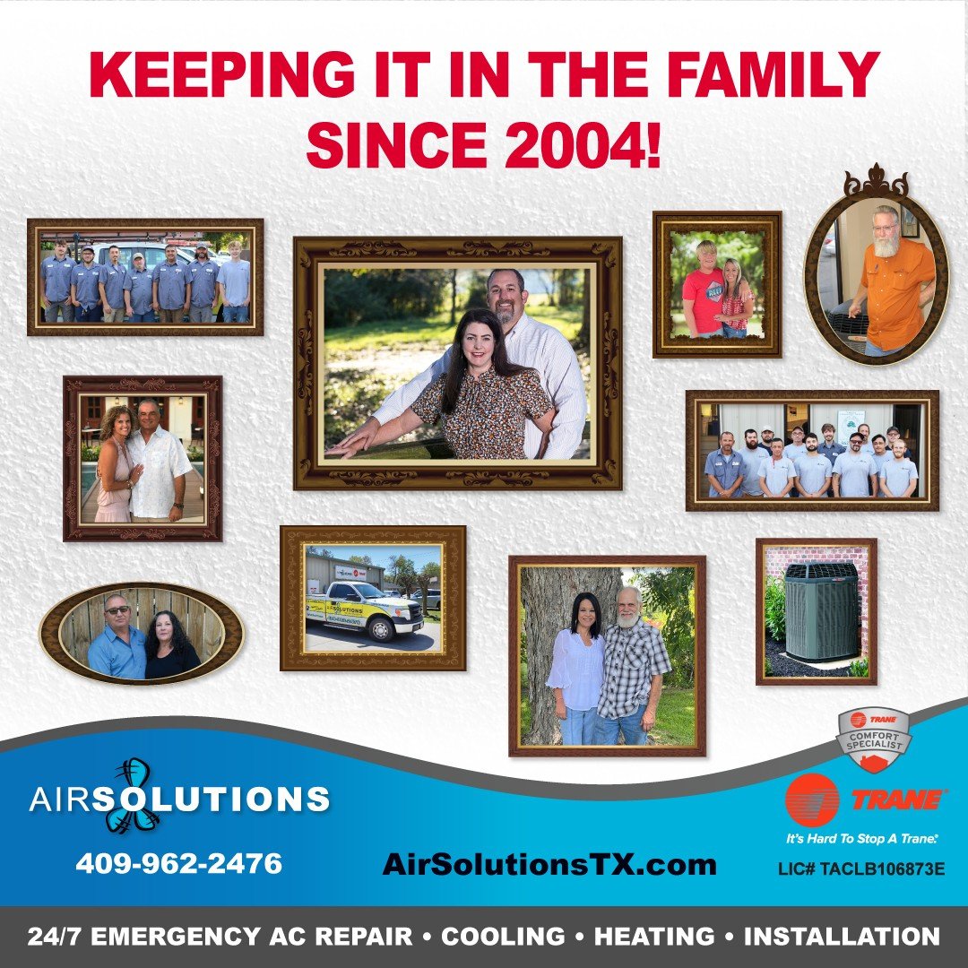 Since 2004, Air Solutions has served Southeast Texas with the best in customer service & quality products! 

Contact us for all your air conditioning & cooling needs.
📲 409-962-2476
🌐 airsolutionstx.com

#airsolutionstx #trane #acrepair #airconditioning #traneproducts