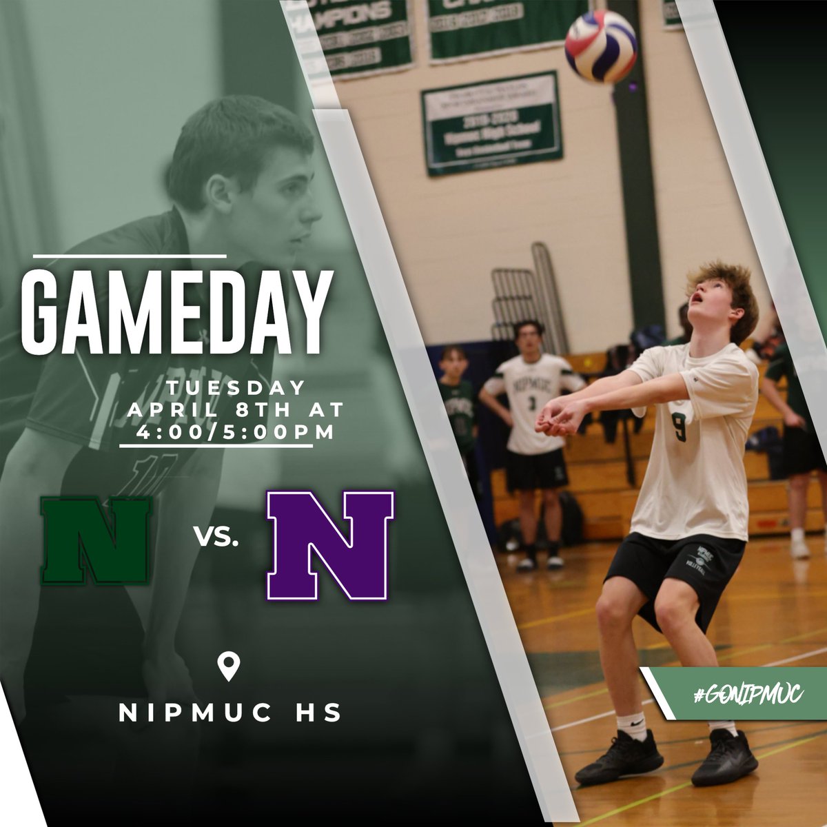 Good luck to boys volleyball as they host Norton today #gonipmuc