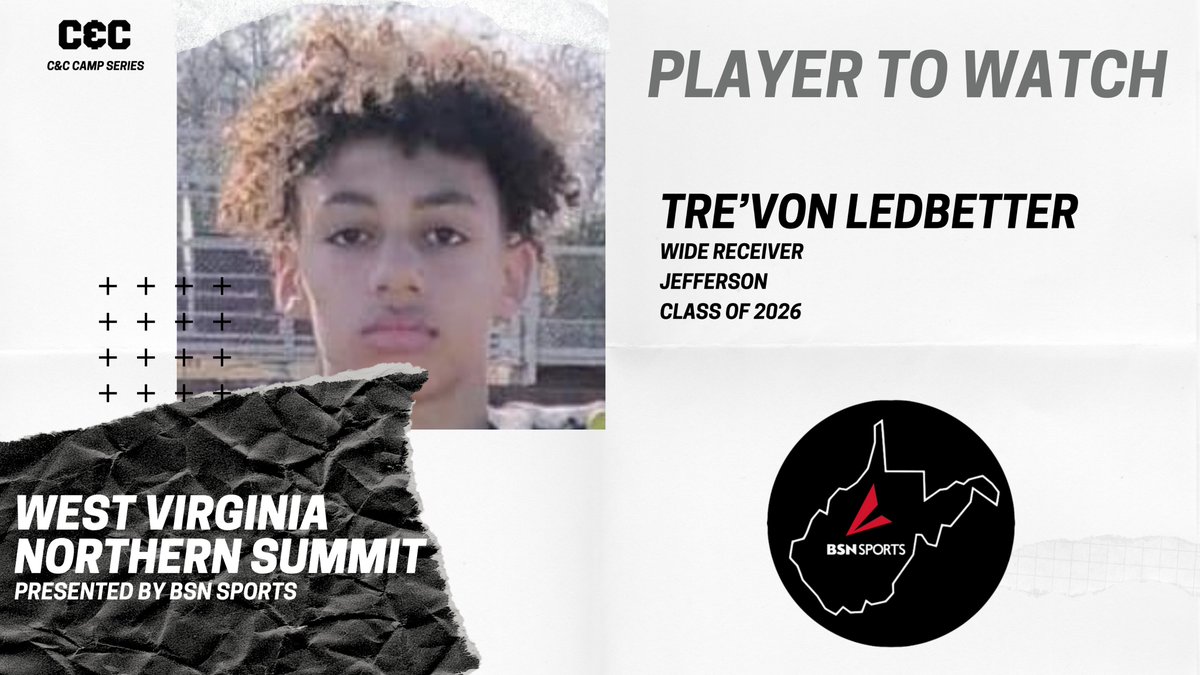 Northern Summit Player to Watch: Tre'Von Ledbetter WR | Jefferson #wvprepfb SIGN-UP: coalfields.org/northern-summit