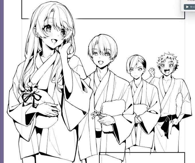 海回🏖️描いて楽しんだので次は温泉回♨で楽しむ✍️✨ 