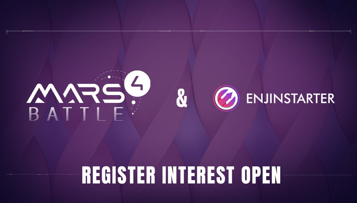 Mars Battle Register Interest is Now Open on @enjinstarter! 🚀 Register Interest Open: April 8, 2024, 1 PM UTC Register Interest Close: April 10, 2024, 1 PM UTC Register here 👉🏻 launchpad.enjinstarter.com/projects/a35cd…