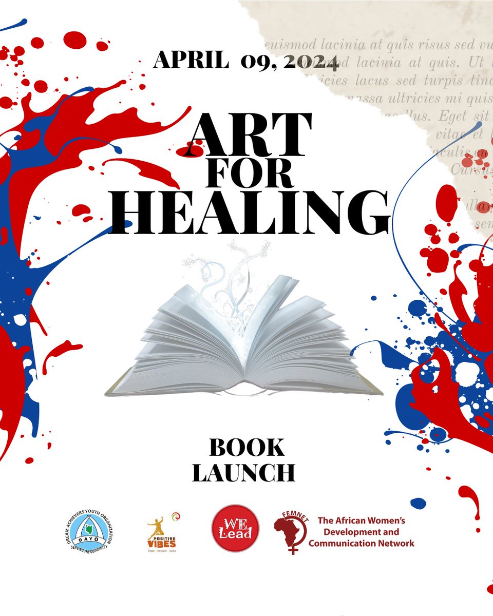 📢 We are excited to finally launch the #Art4Healing Book on Tuesday, 9th April 2024! This book captures the artistic creations of women with disabilities, as a healing tool to create change and advocacy. #WeLeadOurSRHR #SRHRDialogues