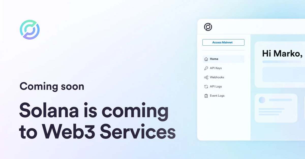 1/ We’re excited to announce our upcoming support for Web3 Services on @Solana! Stablecoins like $USDC are creating a more open and inclusive financial system. We’re committed to enabling enterprises and builders with the tools needed to make USDC accessible to all.