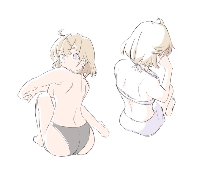 エチチな背中描けるようになりたい 