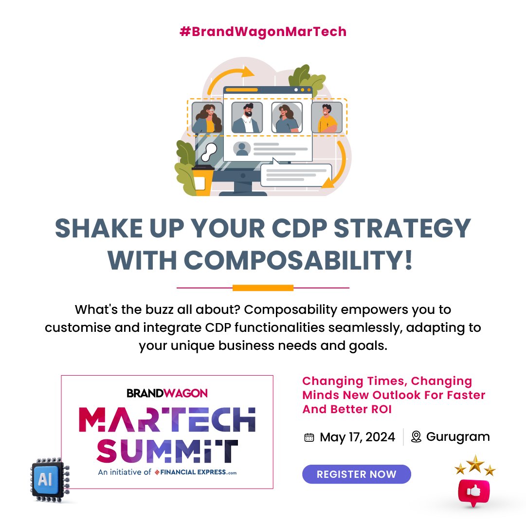 Ready to take your #CDP strategy to new heights? Embrace the power of #Composability and revolutionize your approach to customer data management.

Join with us: shorturl.at/aquzK

#BrandWagonMarTech #CustomerData #Personalization #DataManagement #DigitalTransformation