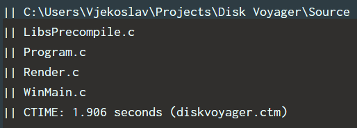 Disk Voyager project in C still takes under 2 seconds for a full recompile in debug mode on my few-years-old laptop (with a Ryzen 7 4700U). Such short compile times have had profound effects on my development. Faster iteration cycles, the freedom to experiment and the joy of…