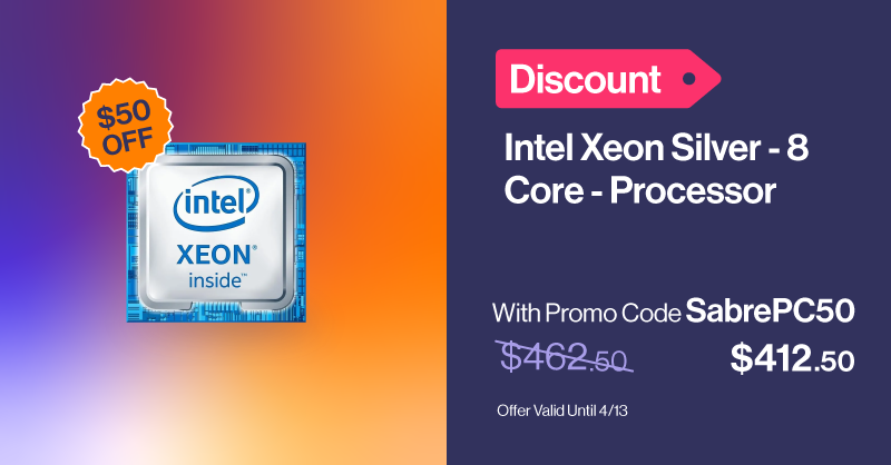 Deal of the Week: Intel Xeon Silver 8 Core Processor on sale for $412.50. Deliver essential performance, improved memory speed, and power efficiency. bit.ly/3J7VMSX #Dealoftheweek #IntelXeon #Processor