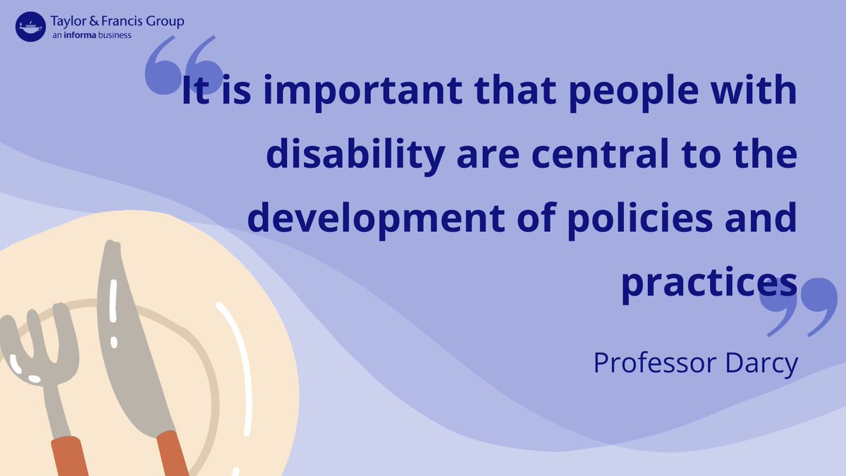tandfnewsroom's tweet photo. Eating out is still isolating for people with disabilities, finds @DisabilityRehab study.

@BronwynHemsley say more needs to be done to improve and enhance the dining experience for people with disabilities like improved training for hospitality staff
https://t.co/G5sUvueMZn https://t.co/Url0HyTa9A