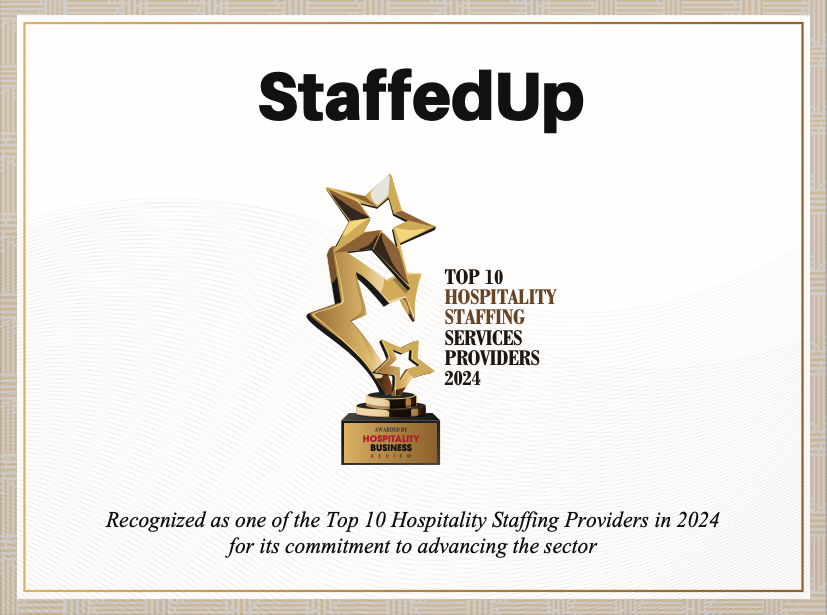 StaffedUp has been recognized as one of the Top 10 Hospitality Staffing Service Providers 2024 by Hospitality Business Review! Read more in the article below! 

hubs.la/Q02s22TN0

#recruitment #staffing #highturnover #ats #hospitalitystaffing #hospitalityrecruitment