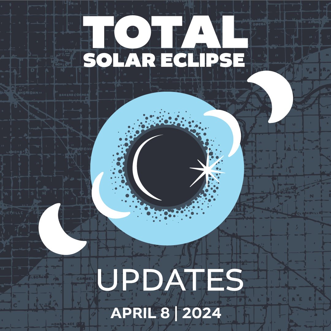 Today's the day - the 2024 total solar eclipse will begin at 1:50 p.m., with totality starting at 3:06 p.m.! Be sure to follow @HamiltonCoEOC for safety & traffic updates throughout the day. We hope you have a fun and safe day of celebrations! #visitHC #Eclipse2024