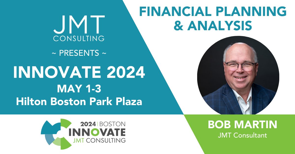 Bob Martin's session at Innovate will provide you with an overview of the best practices in budgeting, planning, and forecasting. Register now to secure your spot: hubs.li/Q02rVm9h0
#Innovate2024 #JMTConsulting #NonprofitLeadership