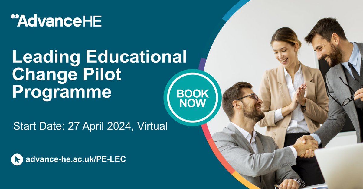 Are you ready to lead the change in #higherEd? Our new #programme focuses on managing and delivering education projects collaboratively, joining up #academic and #professional teams with the necessary knowledge and strategies to drive effective change:social.advance-he.ac.uk/bSPVOo