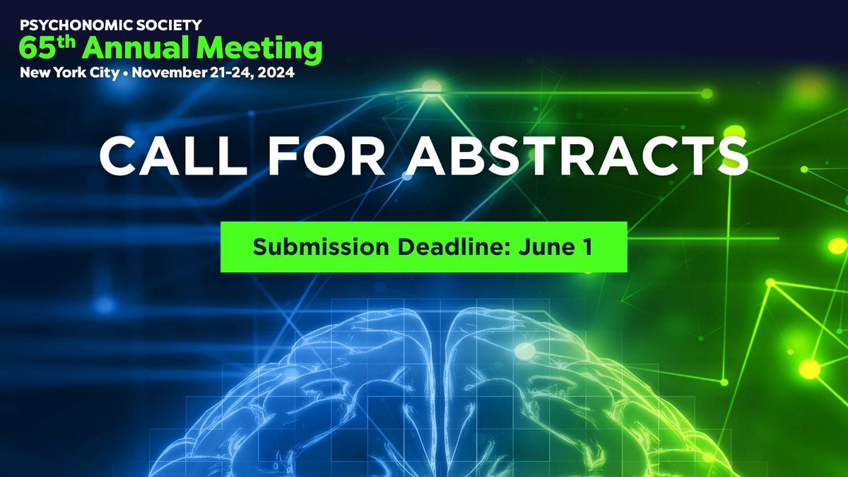 The 2024 Call for Abstracts is now open! Submit your research for presentation at the Annual Meeting. Submission guidelines are here: bit.ly/43v45BH. #psynom24
