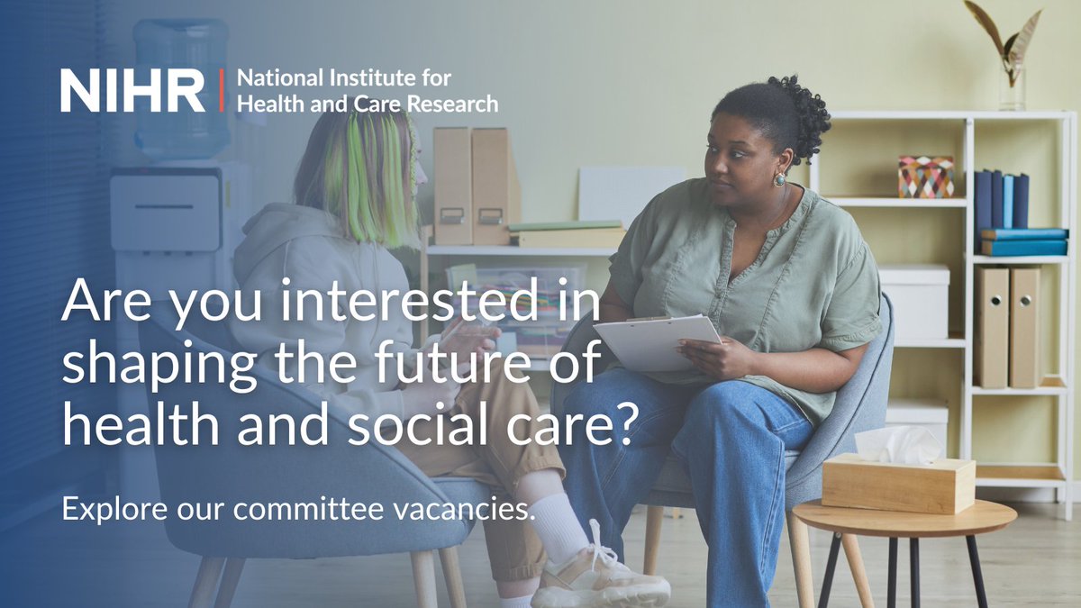 Are you interested in shaping the future of health and social care? We have various #NIHRCommittee vacancies within our Public Health Research (PHR) programme. Here are some of the roles available 🧵👇