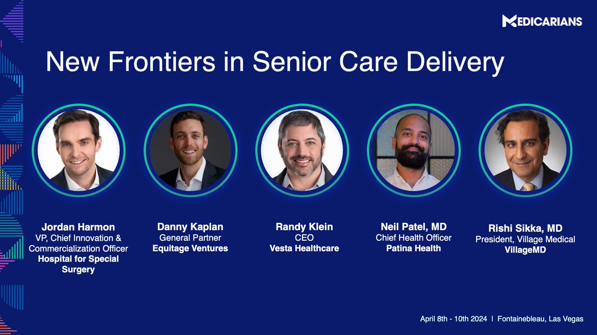 Headed to <a href="/medicarians/">Medicarians</a> 2024 this week? Attend the “New Frontiers in Senior Care Delivery” panel featuring <a href="/dipzapneil/">Neil Patel</a>, Patina’s Chief Health Officer, &amp; other industry leaders. They will discuss new &amp; evolving models for delivering care to older adults. #Medicarians2024