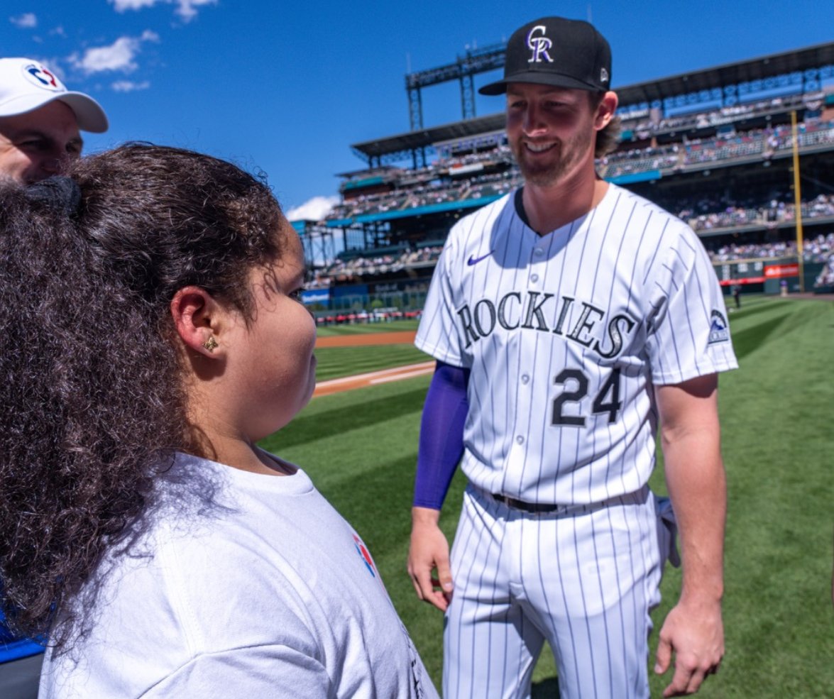 Breaking News! Our client, Angelica, was selected to throw the first pitch at the @Rockies opening game on Friday! Angelica and her family had a blast! Thank you @ArrowGlobal for making the day extra special! #APreciousChild #ColoradoRockies #ArrowElectronics #ColoradoNonprofit