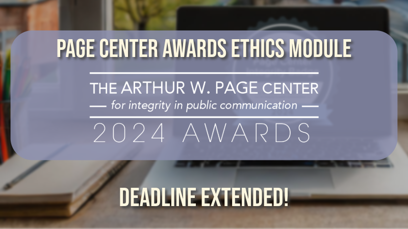 There is still time to complete the #PageCenterAwards ethics training module and get your 2024 Page Center Integrity Badge! pagecentertraining.psu.edu/awards