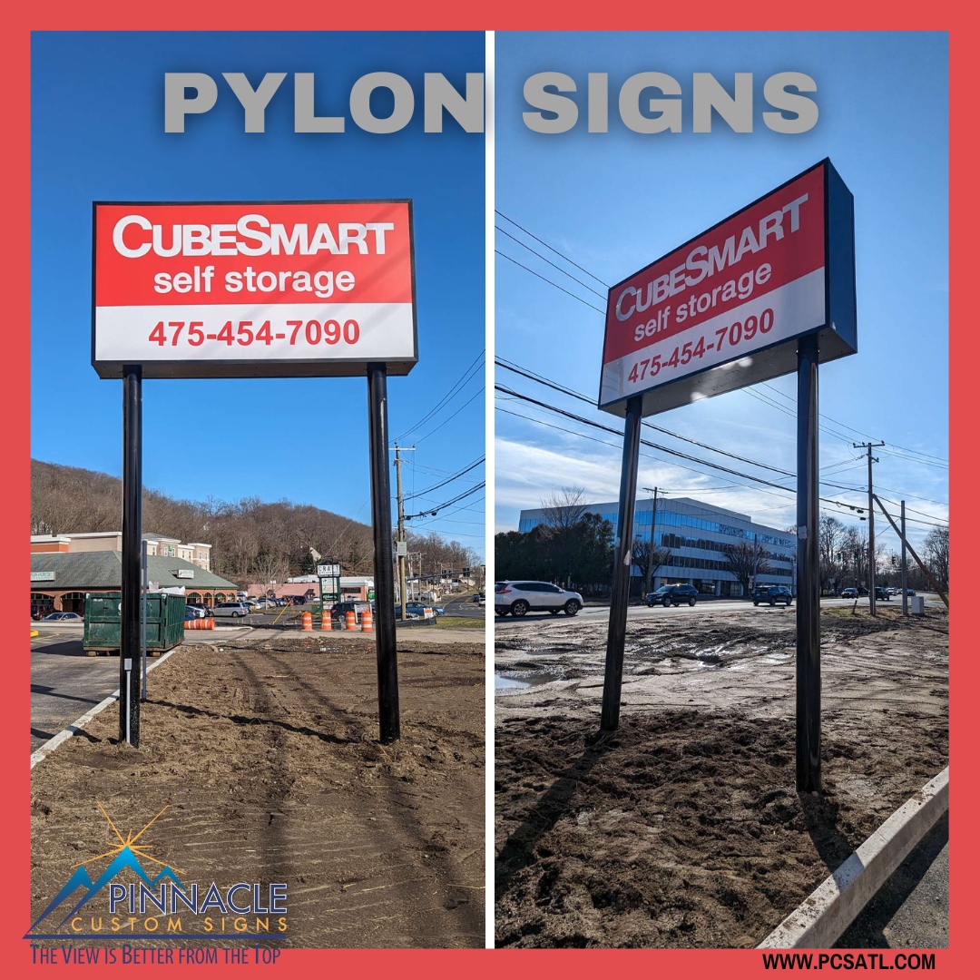 Cube Smart Pylon Sign - Danbury, CT 
#betterfromthetop #pylonsigns #monumentsigns #largesigns #aluminum #signs #signshop #customsigns #customsignshop #signage #customsignage #nationwidesigns #nationwide #shipping 
pcsatl.com