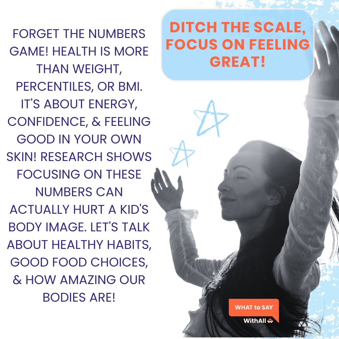 Health is so much more than numbers. It's so much better to feel good in your body than it is to reach a number on the scales. . . . . . #DietCulture #BodyPositivity #RaisingHealthyKids #Parenting #ParentHacks #EatingDisorderPrevention #WithAll #WhatToSay