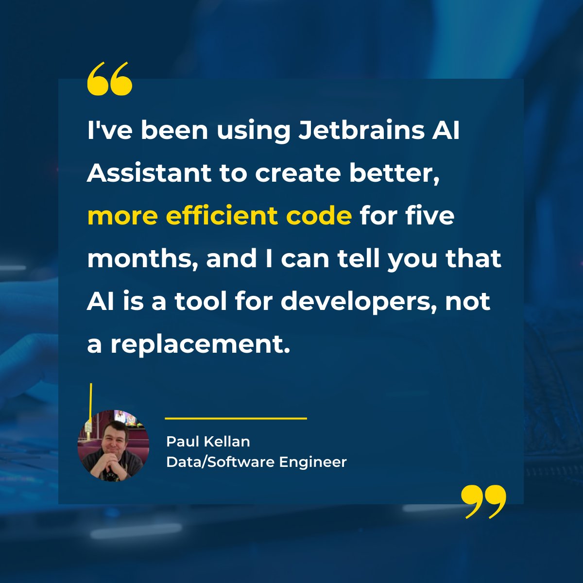 Could AI become your new favourite pair programming partner? #SoftwareEngineer Paul Keelan has written a blog to debunk the myths & showcase how he's using #JetBrains AI to: 🛠️ Identify and solve coding problems 🕵️‍♂️ Provide real-time feedback ⏱️ Save time hubs.li/Q02rXz690