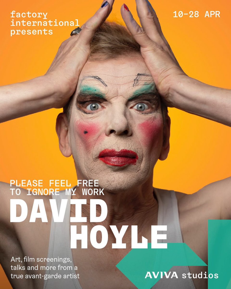 ⭐️If you're in Manchester check out Please Feel Free to Ignore My Work. Part retrospective, part takeover, this extraordinary programme of events @factoryintl is a celebration of David Hoyle’s prolific output from stage to screen to canvas 🗓10-28 Apr 🎟 factoryinternational.org/whats-on/david…