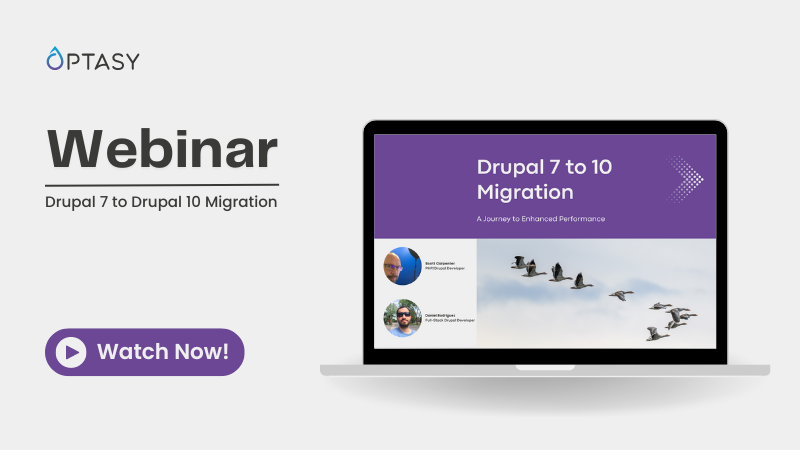drupal's tweet image. 🚀 WEBINAR: Drupal 7 to 10 Migration Mastery! 🚀
Join #Drupal experts from @optasy to discover why migrating to #Drupal10 is essential and explore the benefits. Watch now: ow.ly/eW9x50R5LCT
#DrupalMigration #DrupalDevelopment