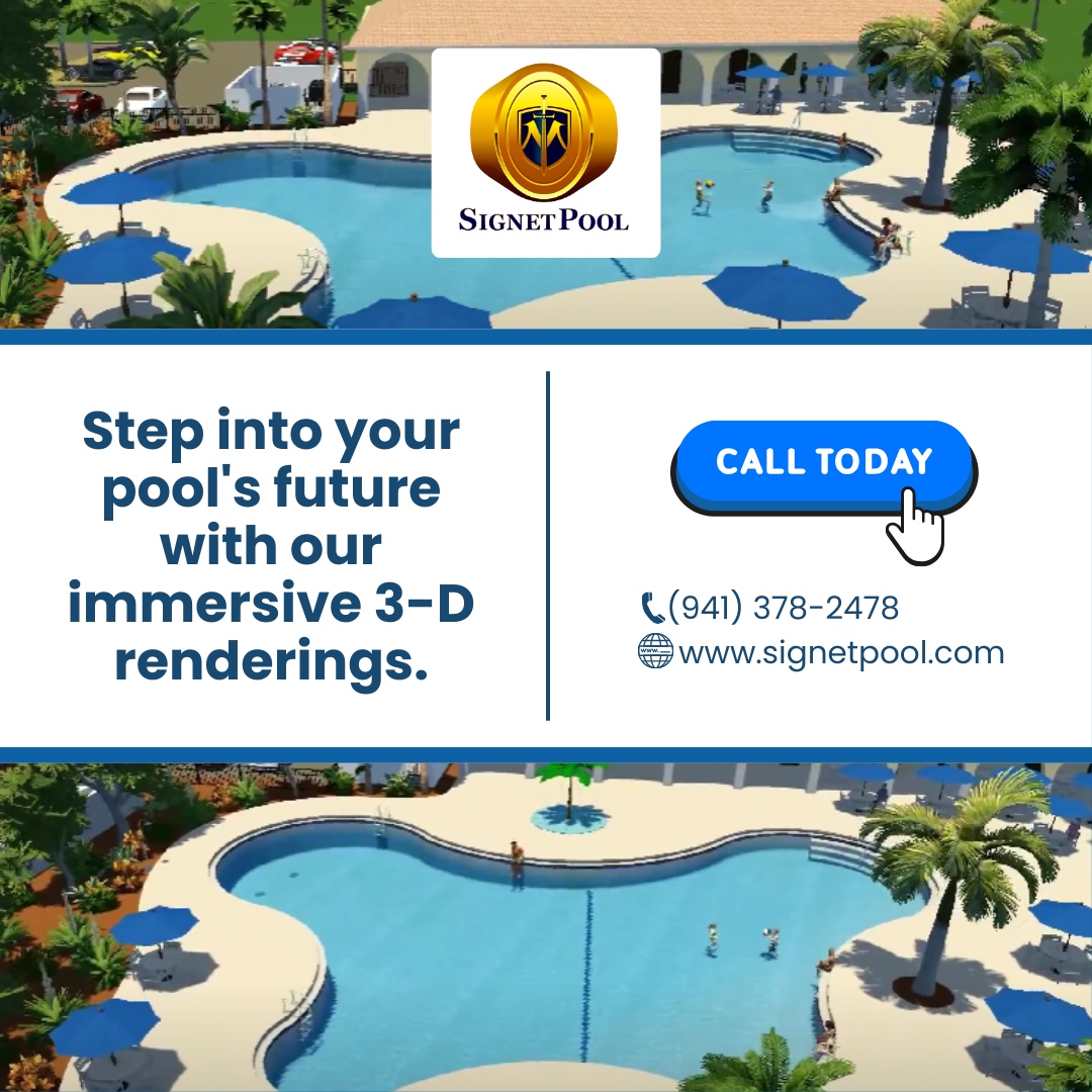 🖼️🏊 Immerse yourself in the future of pool design with our state-of-the-art 3-D renderings!

🌅✨ See your dream pool come to life before your eyes, with every detail carefully crafted and meticulously presented.

Contact us for more information!

#SignetPool #poolconstruction