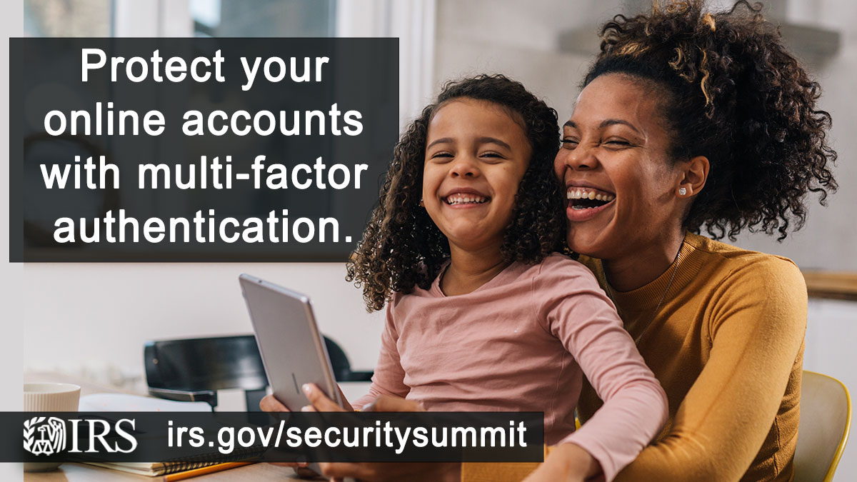Doing your own taxes online? Make sure to use your provider’s multi-factor authentication to protect your online account from thieves looking to steal your personal info. Learn more: irs.gov/security #IRS #TaxSecurity
