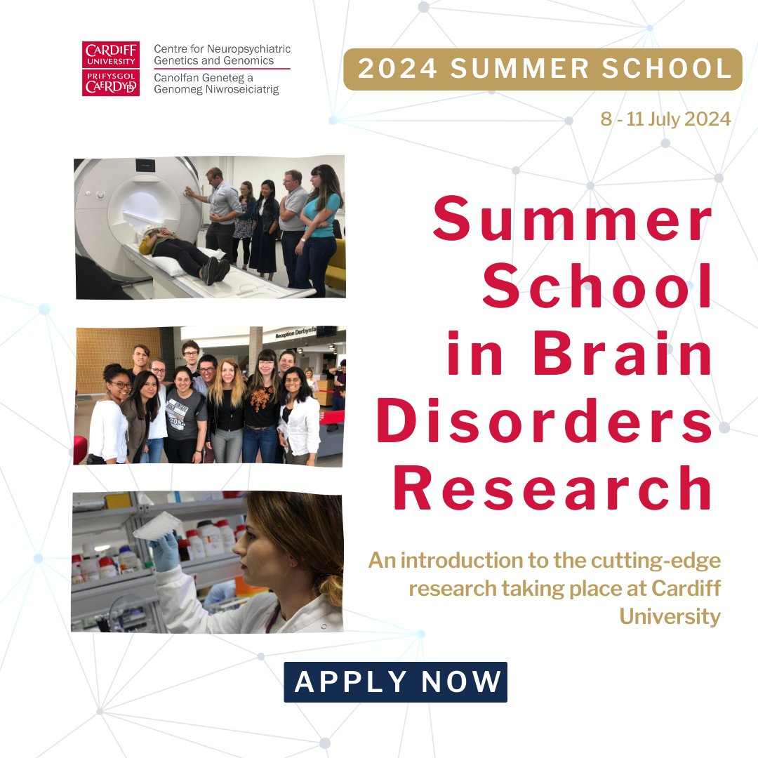 Do your summer plans include an introduction to the cutting-edge research taking place at the #CNGG?🌞 Applications for our fourteenth annual summer school are now open! Find out more below and apply today ⬇️ cardiff.ac.uk/centre-neurops…