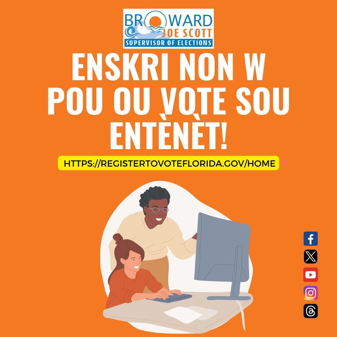Register to vote online at loom.ly/6PreR8U #BrowardVotes