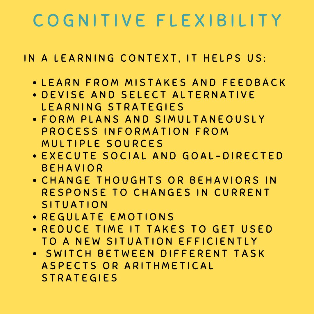 #cognitiveflexibility in a learning context: