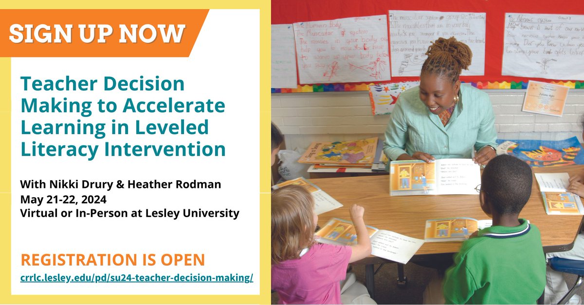 Learn how to fine-tune your instructional decision-making in LLI to maximize the impact of your time with students. Sign up now: CRRLC.LESLEY.EDU/SU24-TEACHER-D… #education #literacymatters #teacherlife