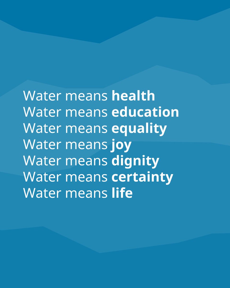 Without water, nothing else can function properly. It's a basic human right that everyone needs, and with your support, we can make sure it's within reach for everyone within a generation 💙