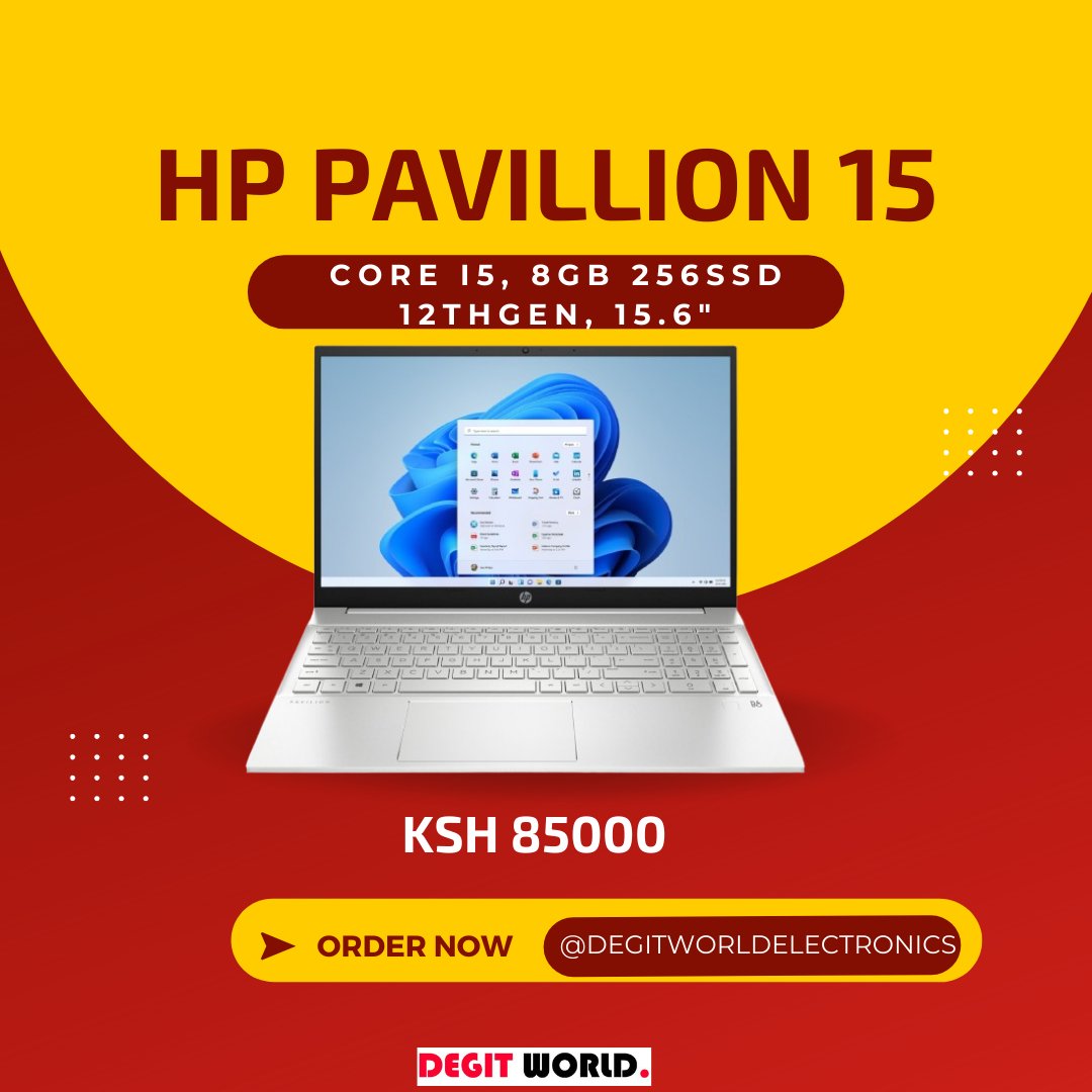 Unleash your creativity with the power of HP Pavilion 15! Now available at our store for just KSH 85000. 💻✨ #degitworldelectronics #solareclips2024 #I&MBank #shs45 #djjoemfalme #Allanochieng #DoctorsStrikeKE #ChesumeiMP #Cancer #PrayForBayern #Bettykyalo #Firstlady