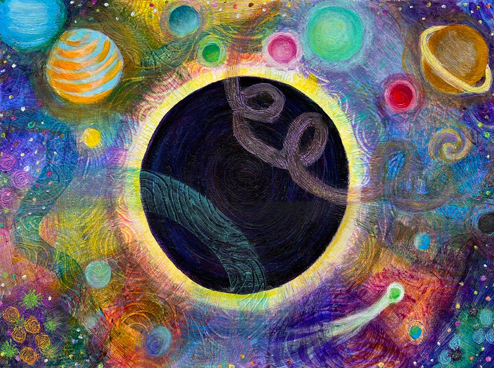 Happy Eclipsing! #art #painting #Eclipse2024 #SolarEclipse