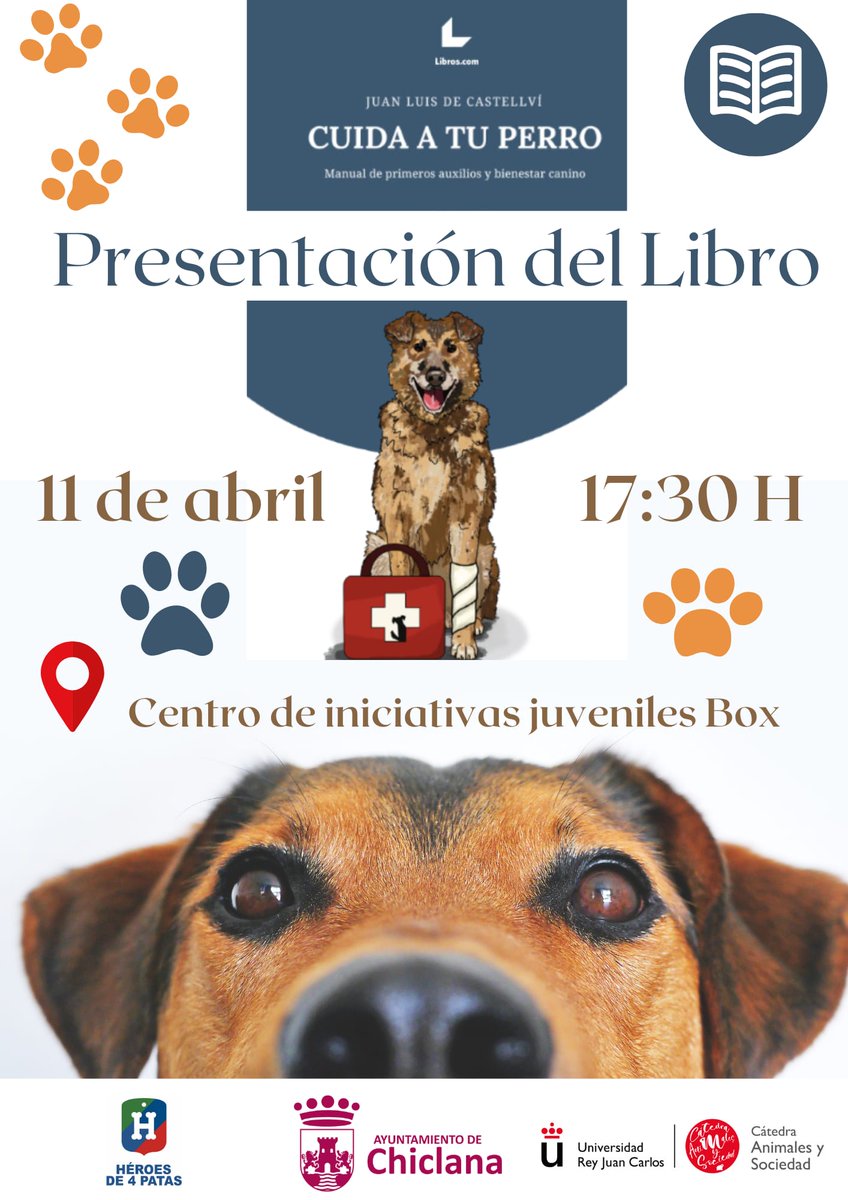 El jueves, en Chiclana de la Frontera, presentación de mi libro junto a los amigos de la @CATanisoci y @heroesde4patas