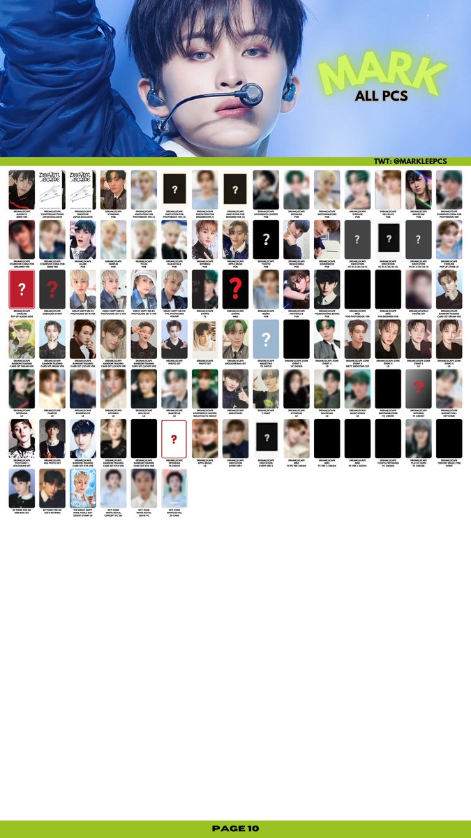 🐯 MARK LEE PCS 엔시티 마크 포카리스트 nct 127 nct dream wishlist