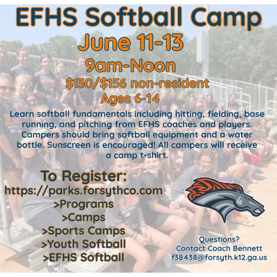 ‼️Registration is now open for our kids camp!‼️ 
To register visit:
parks.forsythco.com