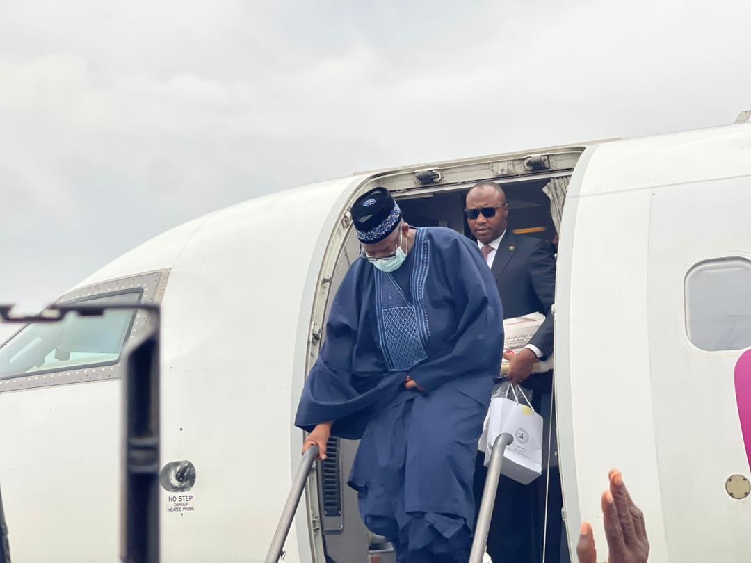 Governor ⁦⁦@SenBalaMohammed⁩ touched down in Nigeria from the Kingdom of Saudi Arabia after performing the lesser Hajj (Umra).