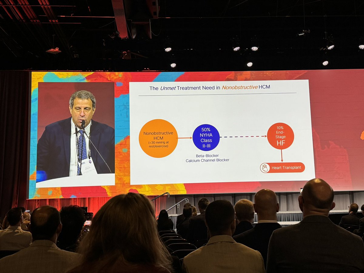 The unmet need in nonobstructive HCM: altered LV diastolic filling particularly in exercise. #ACC24 Dr. Maron