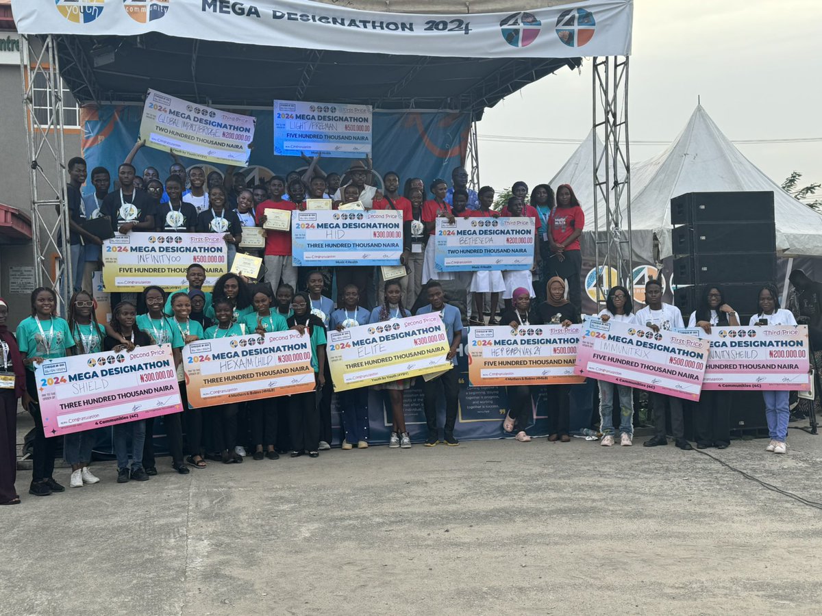 Nurse_weysabi's tweet photo. Itโs a wrap ๐๐Congratulations to all the innovators. More health solution contests coming soon. Follow ๐๐ฟ @4cbycorg @4gworg @4youthbyyouth to stay updated ๐
#Megadesignathon https://t.co/MJlpuGLQlG