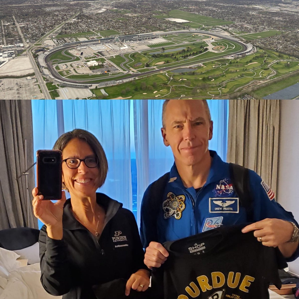 Where are you watching the #totalsolareclipse from? We are honoured to be here as #PurduePresidentialAmbassadors for @LifeAtPurdue @IMS. @NASA is here, too! Hope to see you! Exciting day for #Boilermakers. 1st the eclipse. Then @BoilerBal! #BoilerUp