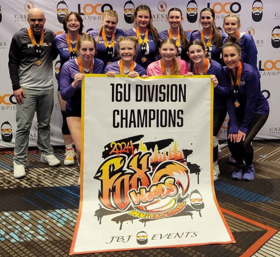 The banner, medals, and smiles says it all!  🏅🏆 What a weekend @FoxwoodsCT JBJ Inviational!  Never dropped a set. 💪 Highlights coming soon. 🏐 #22 #setter
@AAUVolleyball 
@nxt1sports 
@PrepDig 
@uanextvball
@RealVolleyMom 
@Prevail_VBC