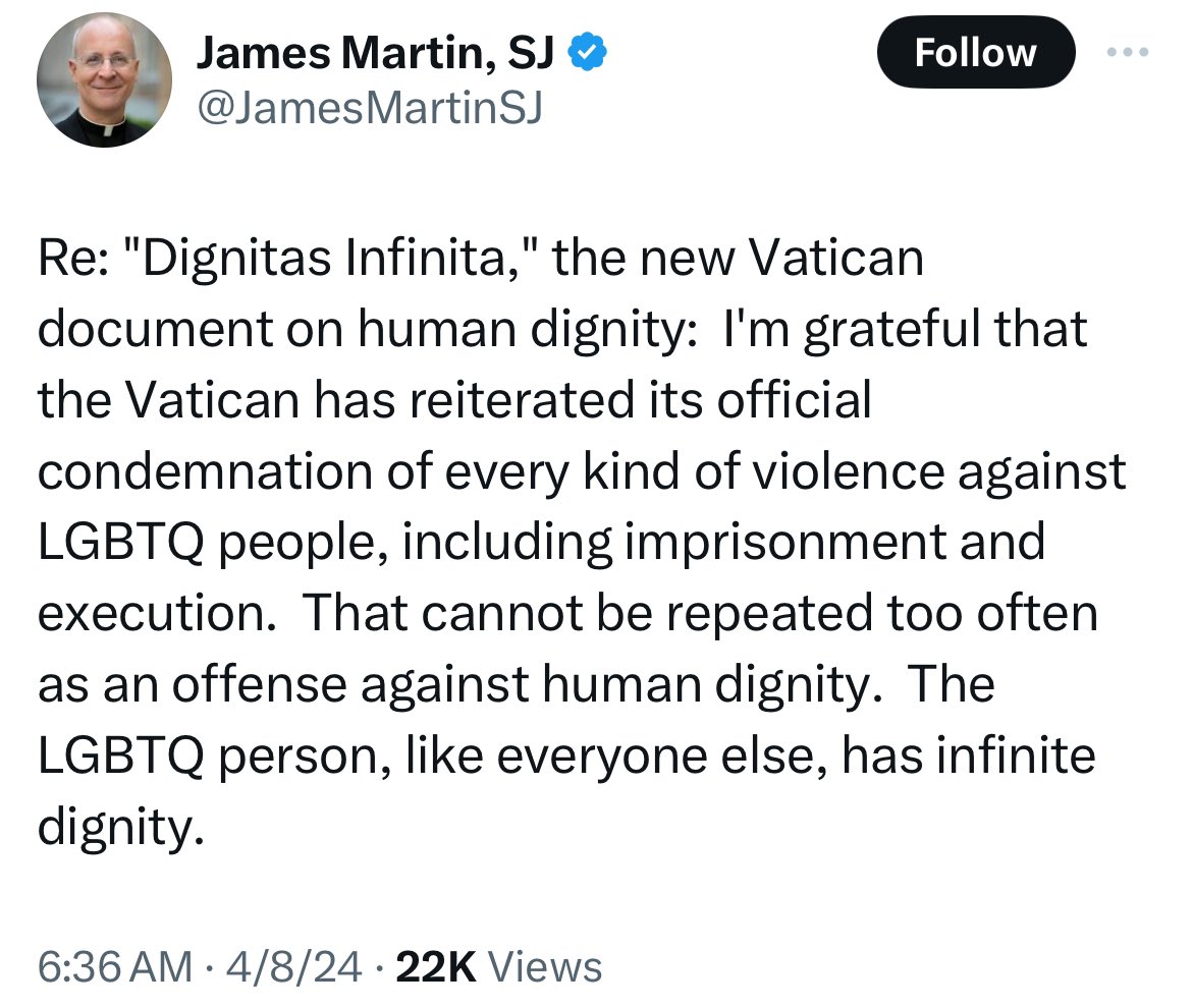 The Vatican document “Dignitas Infinata” was just published. We’ve already seen some serious problems with it, but before we offer a sound analysis, it is immensely helpful to see how the enemies of the Faith are receiving it.