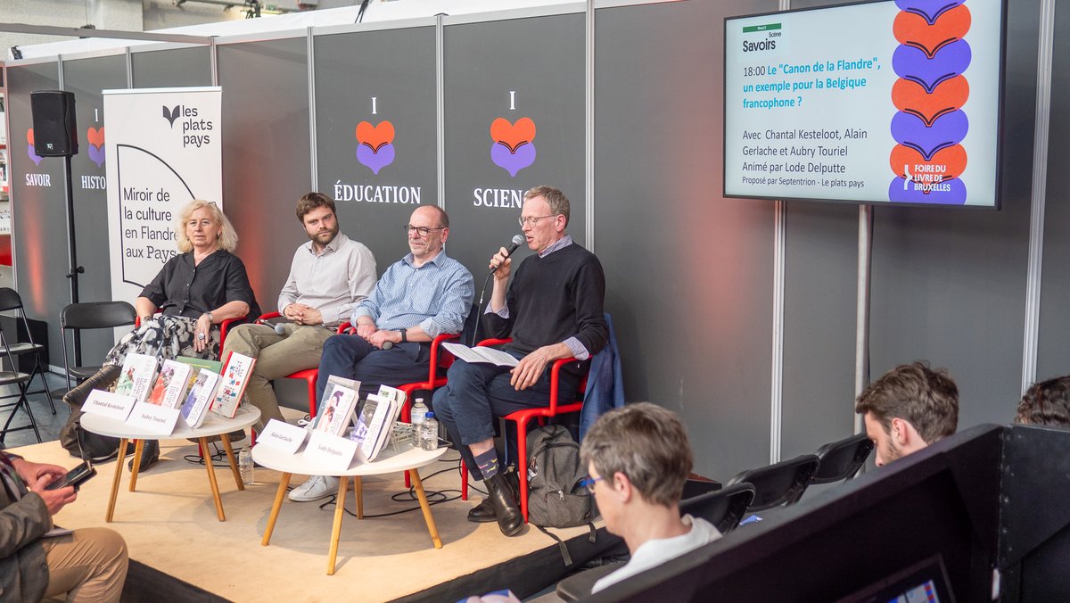 Vous n'avez pas pu assister au débat sur le Canon de la Flandre et un possible Canon de la Wallonie à La Foire du Livre de Bruxelles? Pas de souci: les échanges ont été enregistrés et vous pouvez maintenant les écouter en suivant ce lien 👉 les-plats-pays.com/article/retour…