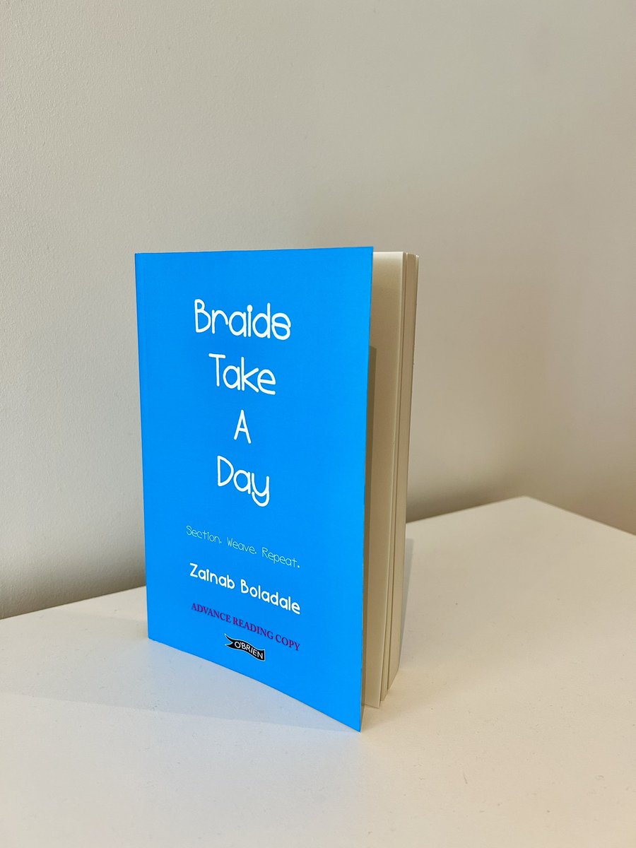 AGGGHH! 🤩 The advance reading copy of ‘BRAIDS TAKE A DAY’ just arrived! Reviewers will be getting a first glimpse ahead of its official release in AUGUST 2024! Stay tuned for all BTAD news, including official cover reveal! 🎉 @OBrienPress #BraidsTakeADay #BookBuzz